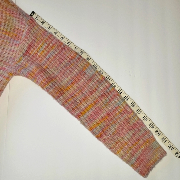 BB DAKOTA Pastel Rainbow Cottagecore Girlhoodcore Wool Blend Knit Cardigan - Picture 3 of 9